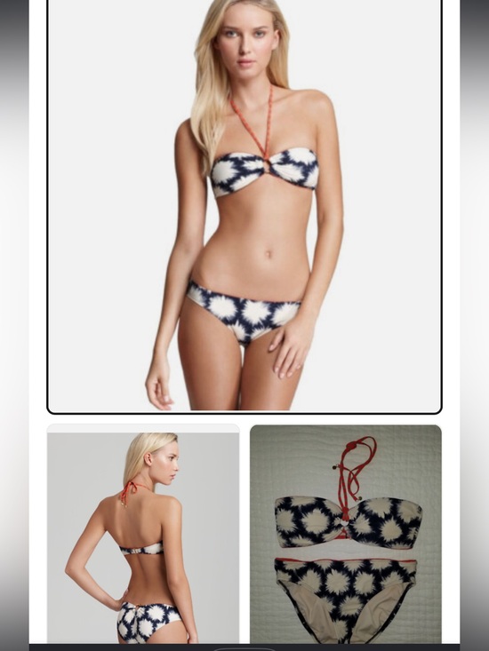 Marc By Marc Jacobs Other - Marc by Marc Jacobs Navy and White Tie-Dye Halter Bikini